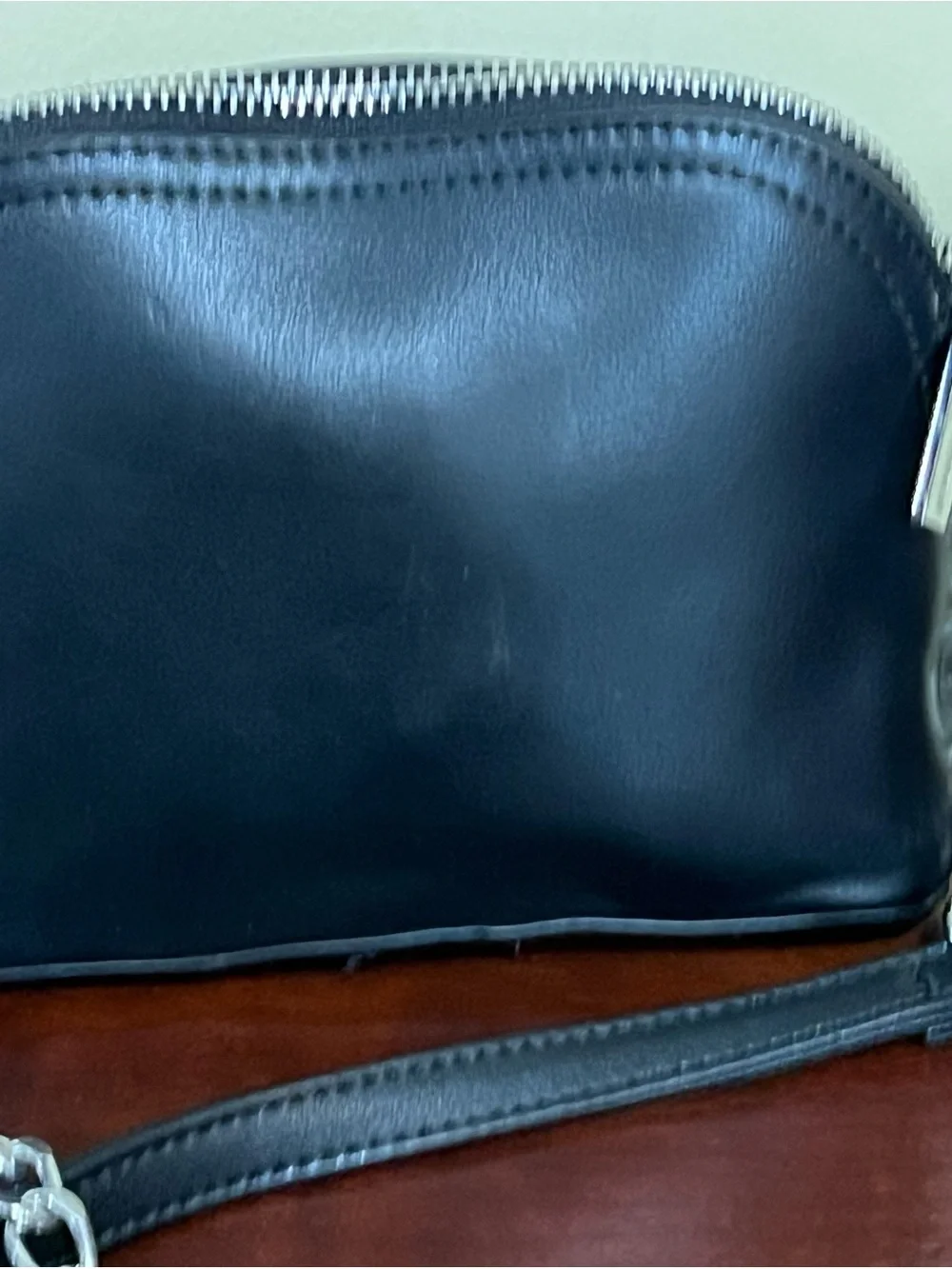 Steve Madden Black Crossbody with Silver Chain Strap
